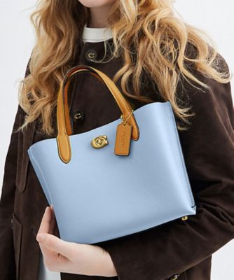 ＜COACH＞ウィロウ　トート　２４　カラーブロック　ウィズ　シグネチャー　キャンバス　インテリア